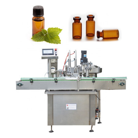 स्वचालित बोतल लेबलिंग मशीन आवश्यक तेल कांच की बोतल भरने कैपिंग और लेबलिंग मशीन