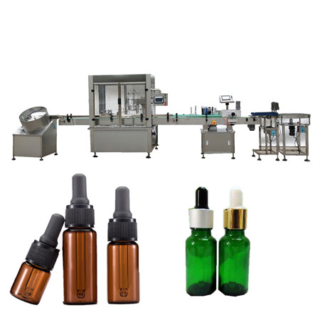 पूर्ण स्वचालित ई तरल रस/आई ड्रॉप/आवश्यक तेल छोटे पैमाने पर बोतल भराव भरने की मशीन