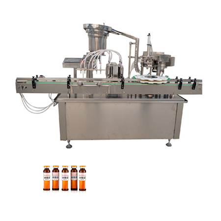 स्वचालित रोटरी तरल पानी 8 प्रमुख खाद्य जैतून का तेल की बोतल भरने की मशीन खाना पकाने;